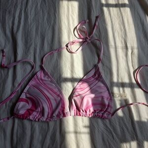 Pink Swirl Bikini Top